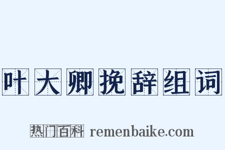 叶大卿挽辞组词是什么意思的图片